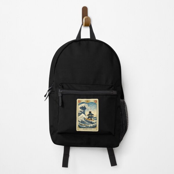 Item preview, Mystic Black Cat Surfing Vintage Ocean Tarot Wave designed and sold by titanlevi.