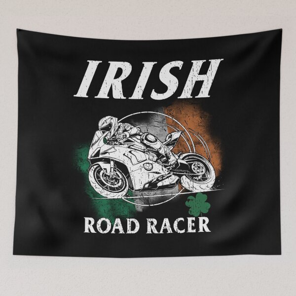 Item preview, Irish Road Racer Motorcycle Racing Vintage Biker Motorcycle Motorsport Fastest Bike Races in the World  designed and sold by Jt41.