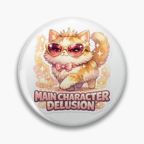Item preview, Confident Cat Sticker Kawaii Delulu Meme Aesthetic for Gen Z & Main Character Energy designed and sold by CutePrintCorner.