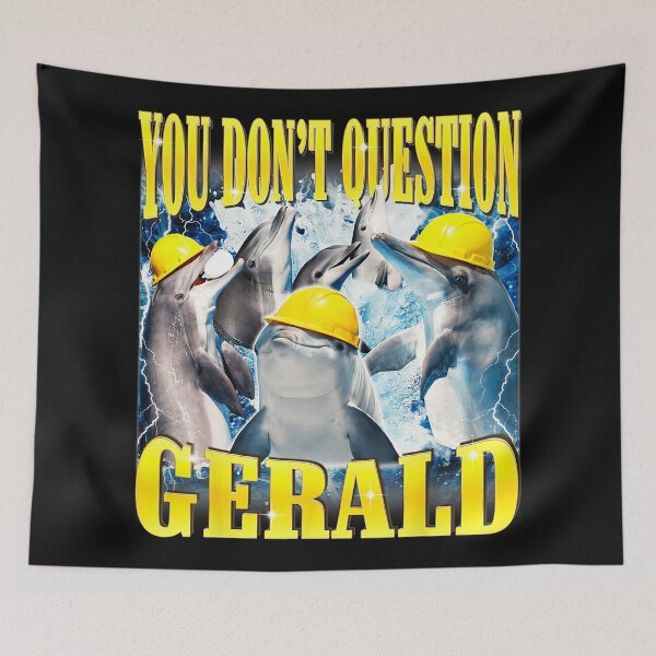 Item preview, Funny Dolphin Construction Meme Chaos Retro Internet Style designed and sold by Masonixem.