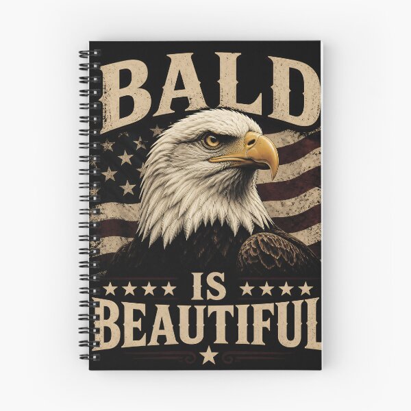 Item preview, Bald is Beautiful Eagle American Flag Distressed designed and sold by No Limits T-Shirts.
