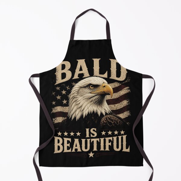 Item preview, Bald is Beautiful Eagle American Flag Distressed designed and sold by No Limits T-Shirts.