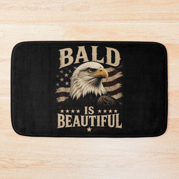 Item preview, Bald is Beautiful Eagle American Flag Distressed designed and sold by No Limits T-Shirts.