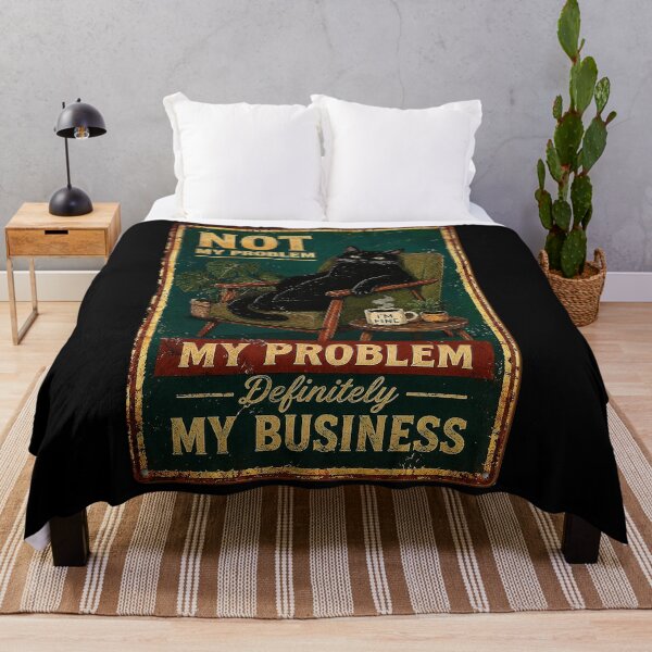 Item preview, Relaxed Black Cat Retro Sarcastic Quote Lounge designed and sold by eliramaison.