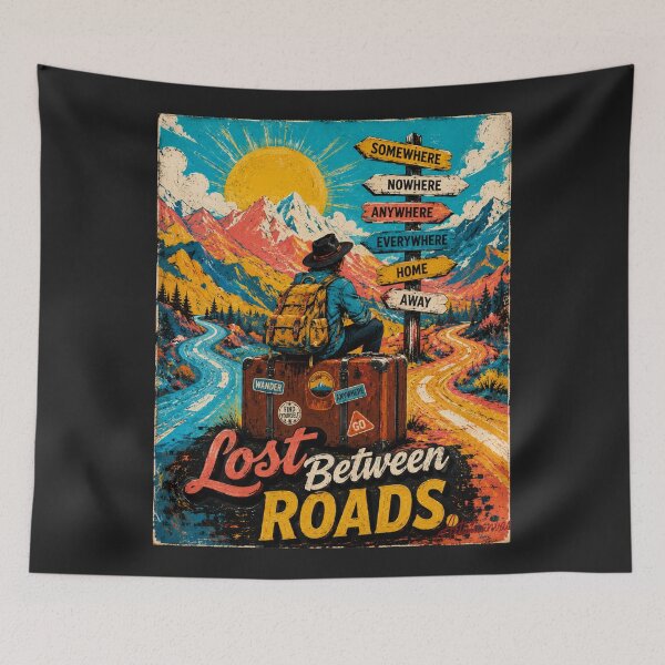 Item preview, Lost Between Roads Travel Pop Art designed and sold by Artisticanvas.