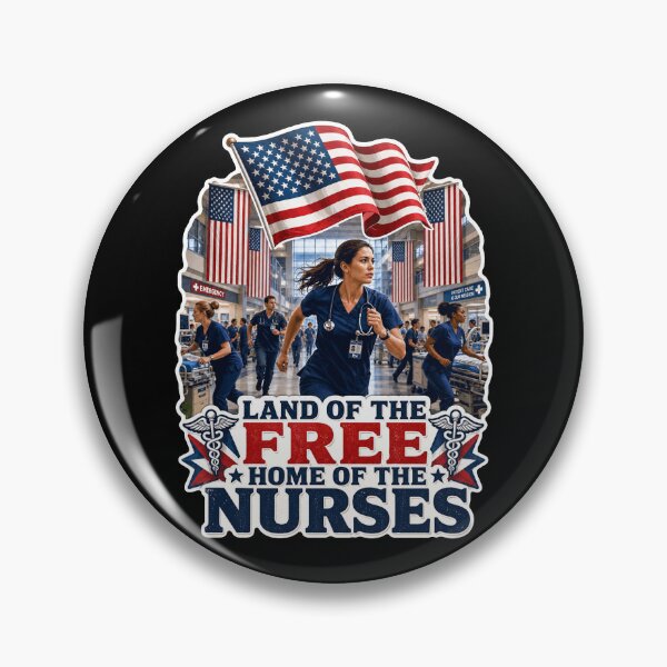 Item preview, Land of the Free Home of the Nurses Patriotic RN designed and sold by No Limits T-Shirts.