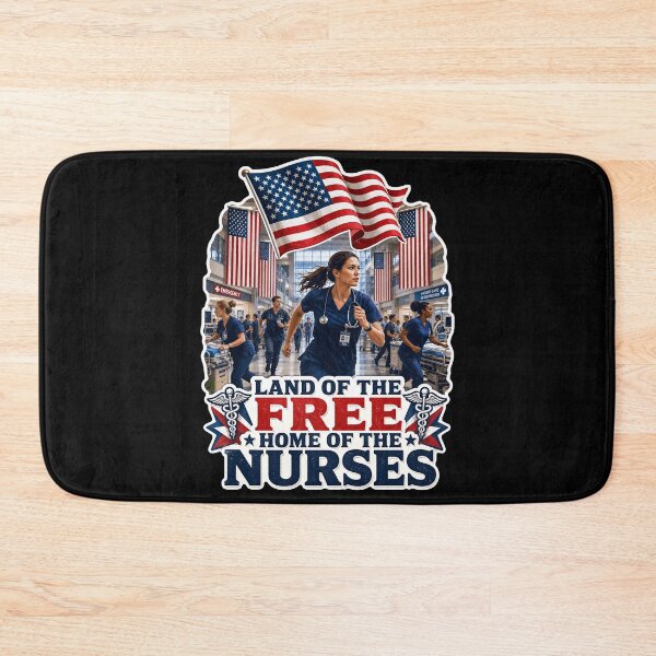 Item preview, Land of the Free Home of the Nurses Patriotic RN designed and sold by No Limits T-Shirts.