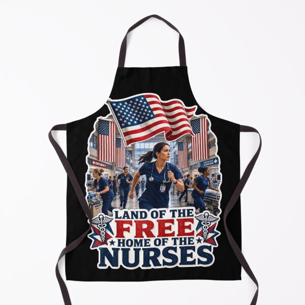 Item preview, Land of the Free Home of the Nurses Patriotic RN designed and sold by No Limits T-Shirts.