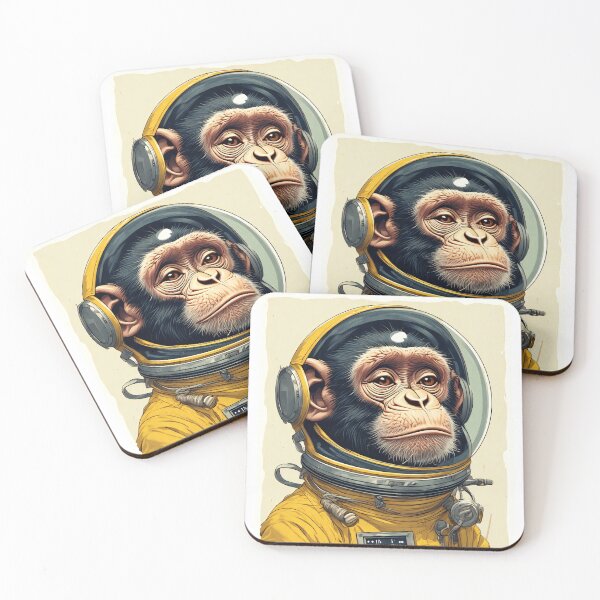 Item preview, yellow space chimp designed and sold by aliraweb.