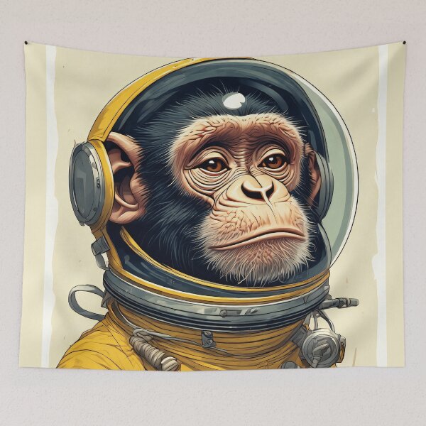 Item preview, yellow space chimp designed and sold by aliraweb.
