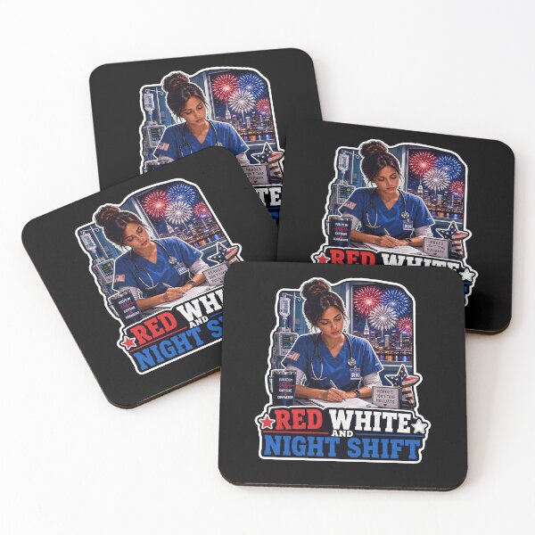 Item preview, Red White and Night Shift Nurse Patriotic RN designed and sold by No Limits T-Shirts.
