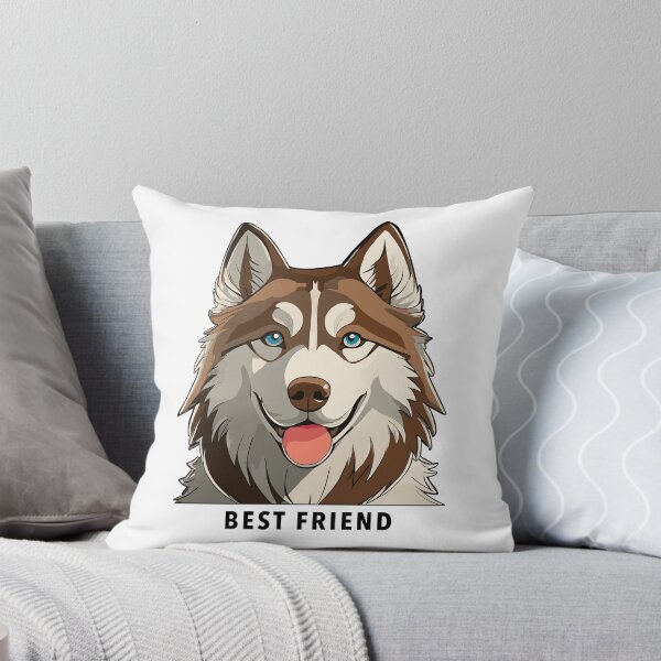 Item preview, Brown Siberian Husky Dog Lover Art designed and sold by Davimonst.