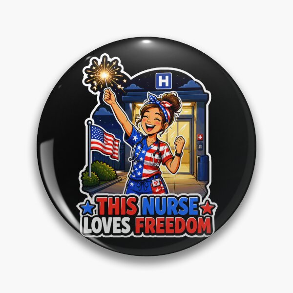 Item preview, This Nurse Loves Freedom Patriotic American RN designed and sold by No Limits T-Shirts.