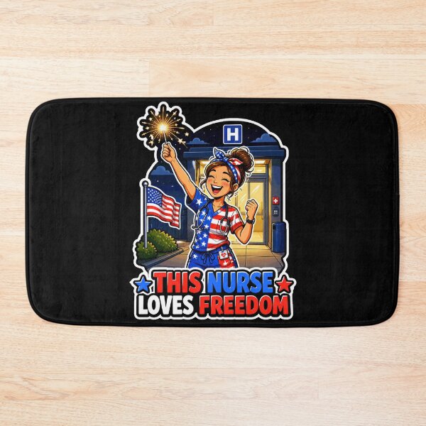 Item preview, This Nurse Loves Freedom Patriotic American RN designed and sold by No Limits T-Shirts.