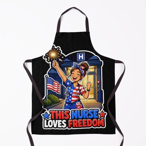 Item preview, This Nurse Loves Freedom Patriotic American RN designed and sold by No Limits T-Shirts.