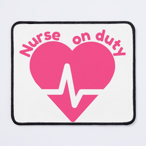 Item preview, Pink Nurse on Duty EKG Heartbeat Sticker designed and sold by Niji Hibana.