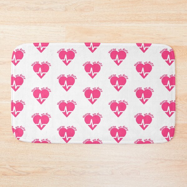 Item preview, Pink Nurse on Duty EKG Heartbeat Sticker designed and sold by Niji Hibana.