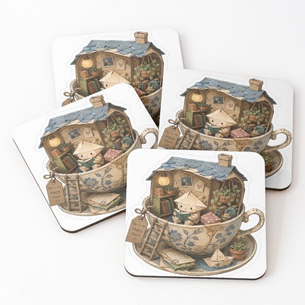 Item preview, Cozy Paper Teacup Hideout Sticker designed and sold by CuteRage.
