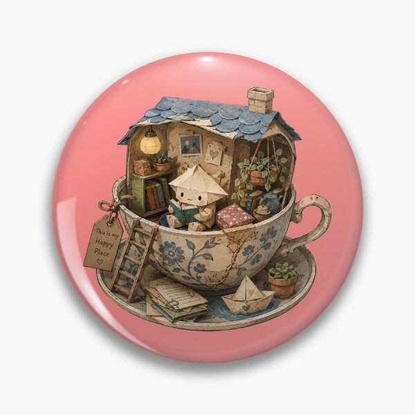 Item preview, Cozy Paper Teacup Hideout Sticker designed and sold by CuteRage.