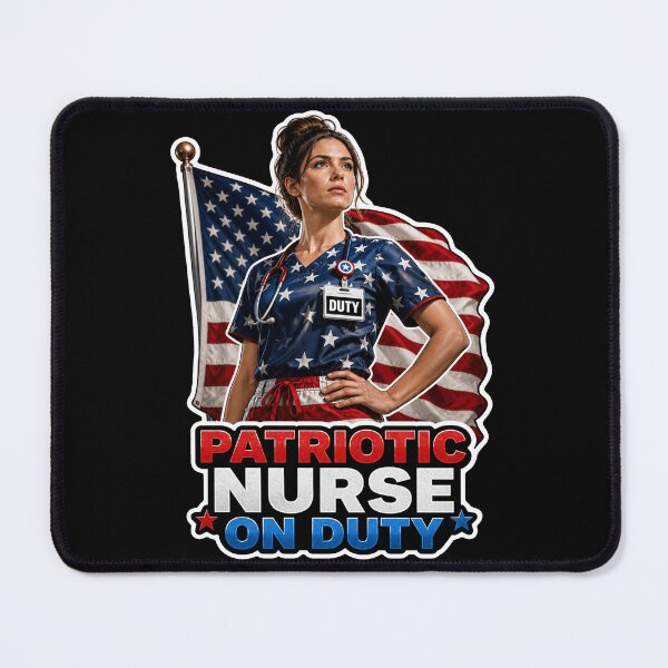 Item preview, Patriotic Nurse On Duty American Flag RN designed and sold by No Limits T-Shirts.
