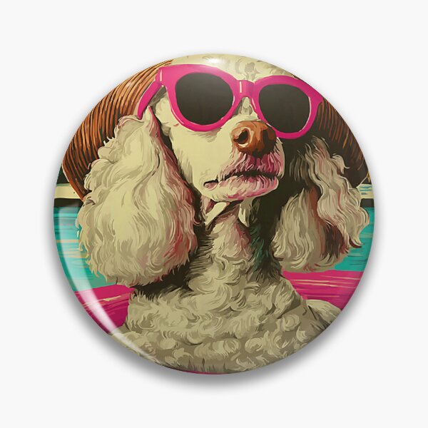 Item preview, Summer Poodle with Sunglasses Cute Dog Tropical Pool Party designed and sold by Littermin.
