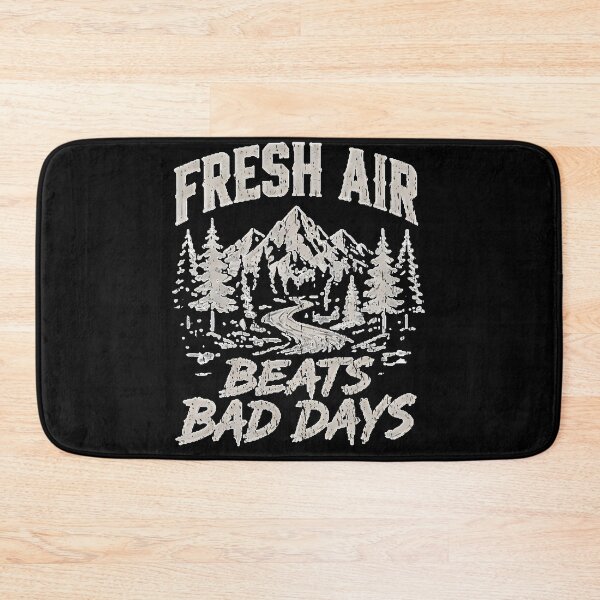 Item preview, Fresh Air Beats Bad Days Nature Hiking Vintage Hiker Camper Adventurer  designed and sold by Jt41.