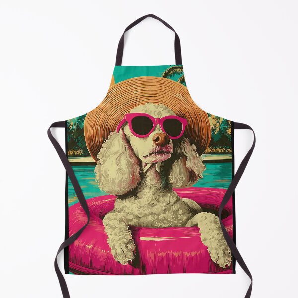 Item preview, Summer Poodle with Sunglasses Cute Dog Tropical Pool Party designed and sold by Littermin.