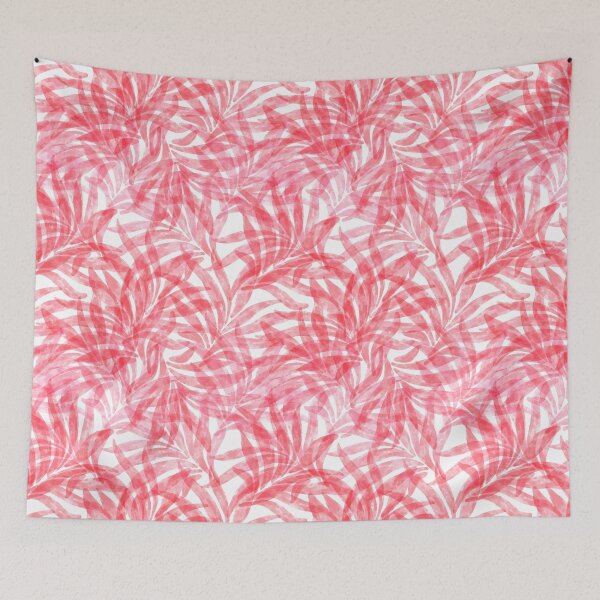 Item preview, Red summer floral fern designed and sold by Navitaloves.