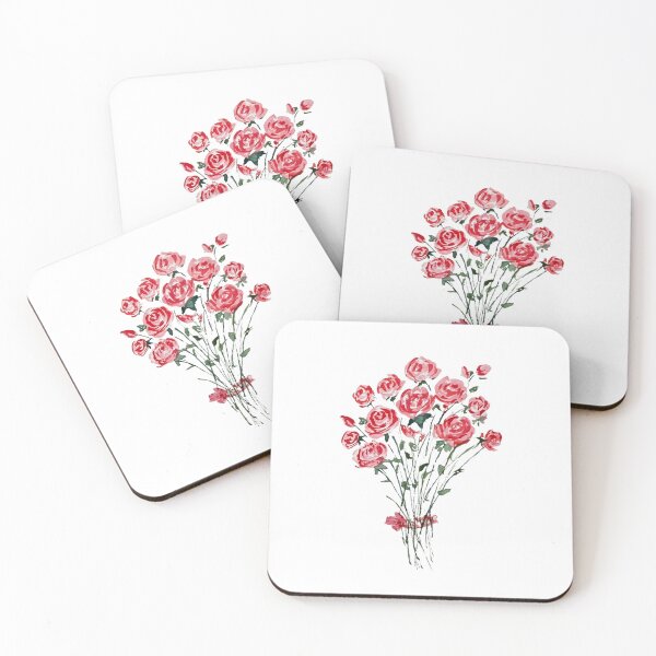 Item preview, Watercolor Red Rose Bouquet Sticker designed and sold by Little Bloom Studio.
