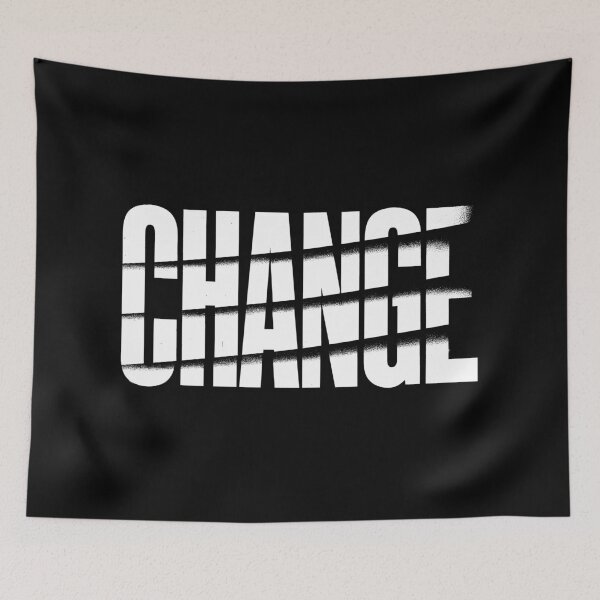 Item preview, Minimalist Graphic Vision Change Typography Print designed and sold by EdvvinStudios.