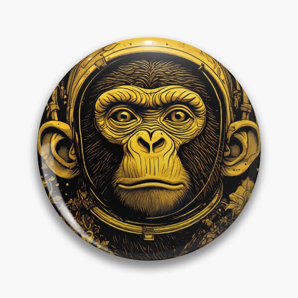 Item preview, yellow monkey astronaut designed and sold by aliraweb.