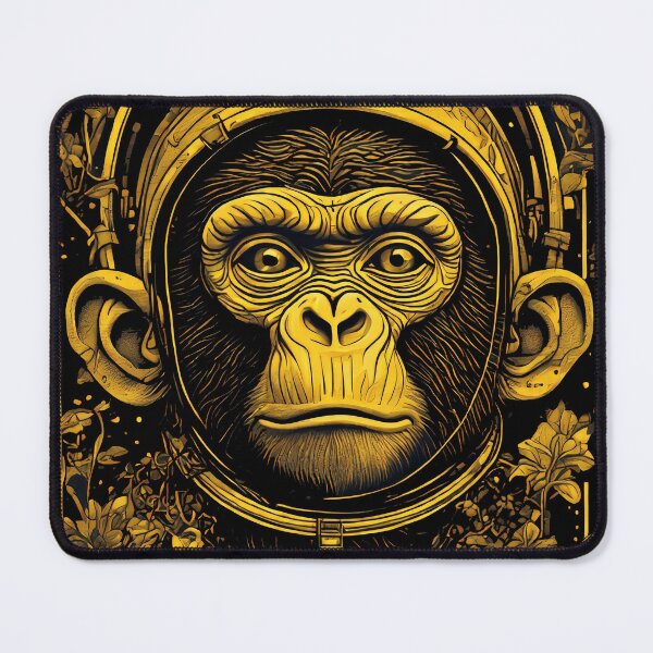 Item preview, yellow monkey astronaut designed and sold by aliraweb.