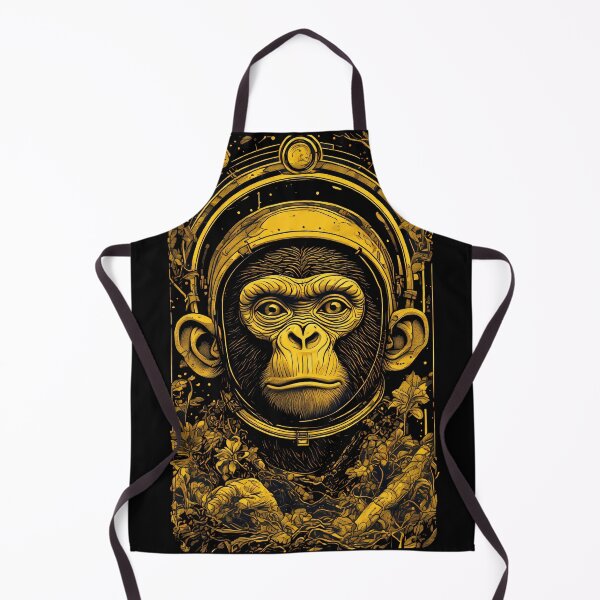 Item preview, yellow monkey astronaut designed and sold by aliraweb.