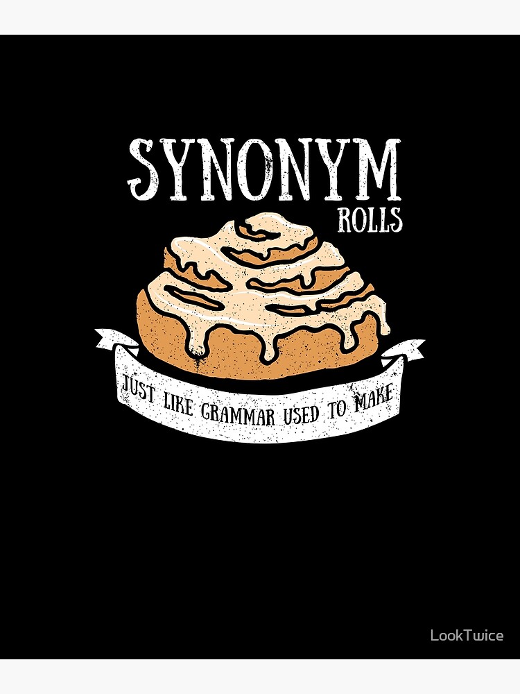 Funny Grammar Synonym Rolls Joke Pun Gift Sticker by Haselshirt - Fine Art  America