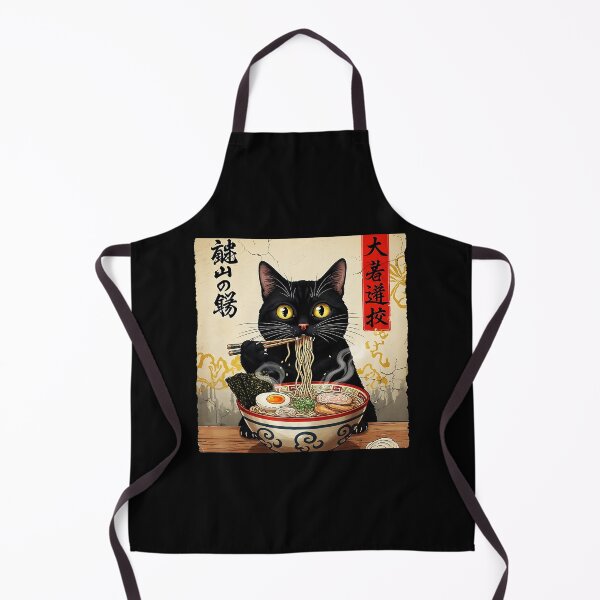 Item preview, Kawaii Black Cat Ramen Retro Japanese Noodle Night designed and sold by titanlevi.