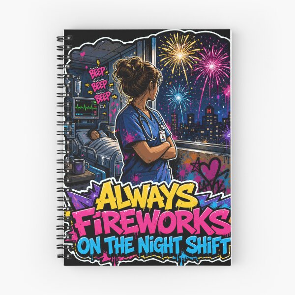 Item preview, Always Fireworks On The Night Shift Nurse RN designed and sold by No Limits T-Shirts.
