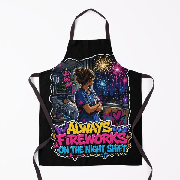 Item preview, Always Fireworks On The Night Shift Nurse RN designed and sold by No Limits T-Shirts.