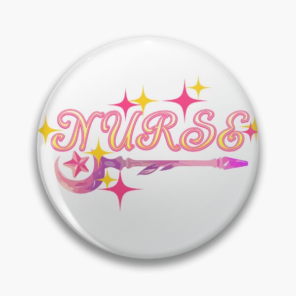 Item preview, Magical Girl Nurse Anime Typography Star Wand Sticker designed and sold by Niji Hibana.