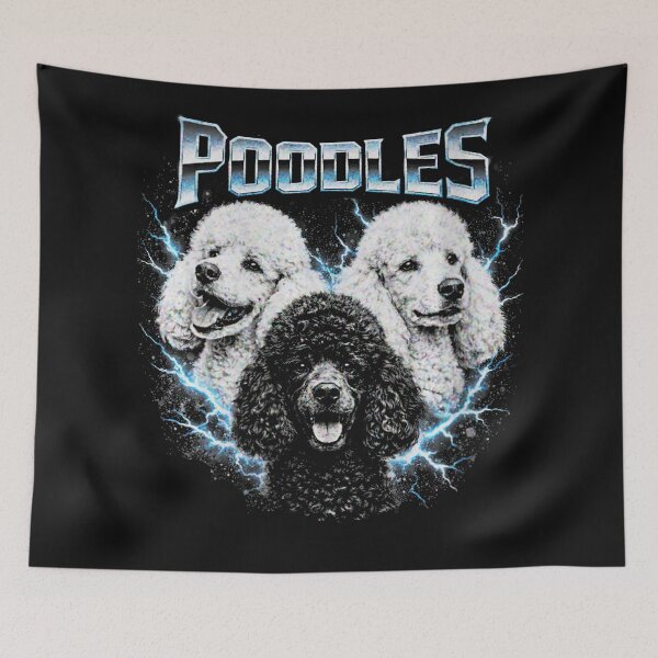 Item preview, Heavy Metal Poodle Band Parody Retro Lightning designed and sold by Masonixem.