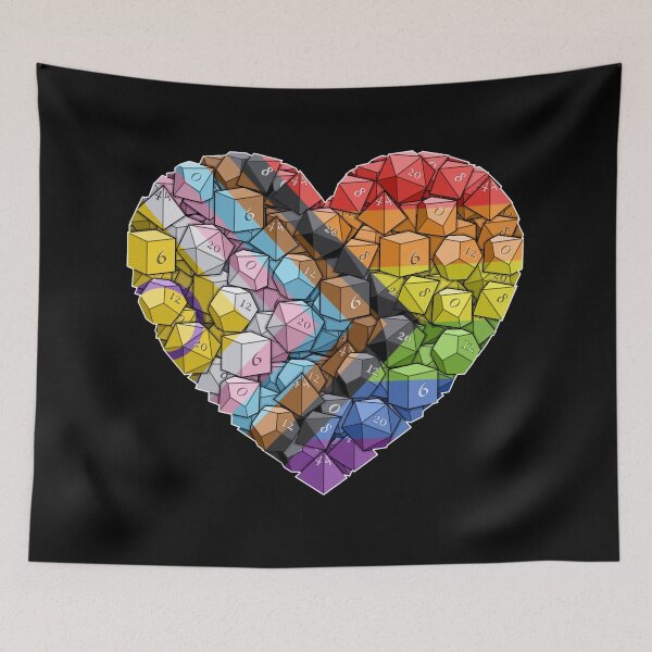 Item preview, Dice Heart - Progressive Pride designed and sold by -Solarly-.