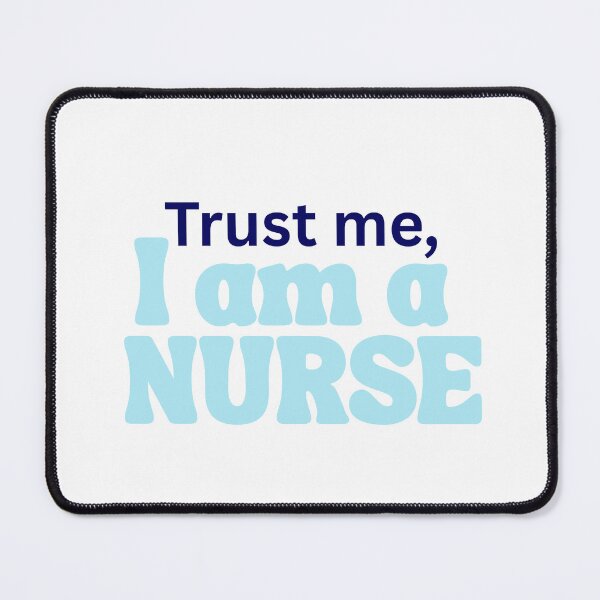 Item preview, Trust Me Im A Nurse Blue Typography Sticker designed and sold by Niji Hibana.