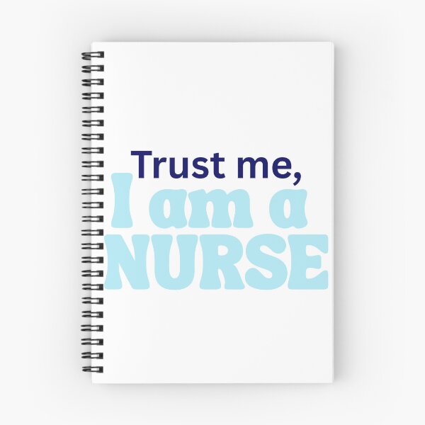 Item preview, Trust Me Im A Nurse Blue Typography Sticker designed and sold by Niji Hibana.