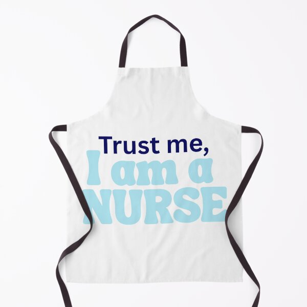 Item preview, Trust Me Im A Nurse Blue Typography Sticker designed and sold by Niji Hibana.