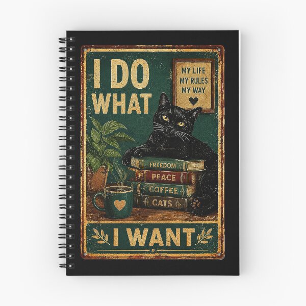 Item preview, Black Cat Coffee Books Vintage Attitude Retro Illustration designed and sold by eliramaison.