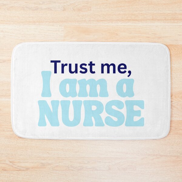 Item preview, Trust Me Im A Nurse Blue Typography Sticker designed and sold by Niji Hibana.