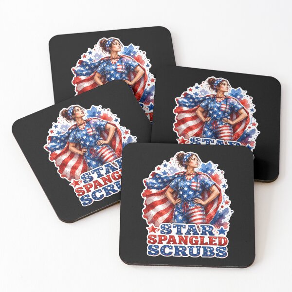 Item preview, Star Spangled Scrubs Patriotic Nurse Hero USA designed and sold by No Limits T-Shirts.