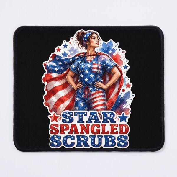 Item preview, Star Spangled Scrubs Patriotic Nurse Hero USA designed and sold by No Limits T-Shirts.