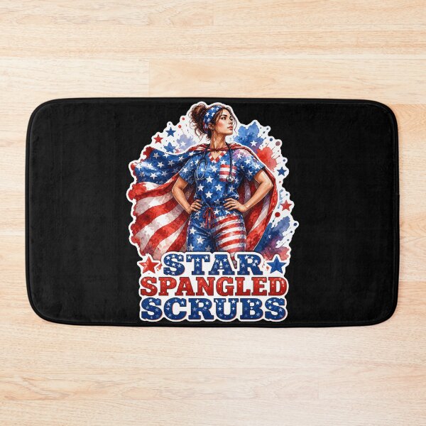 Item preview, Star Spangled Scrubs Patriotic Nurse Hero USA designed and sold by No Limits T-Shirts.