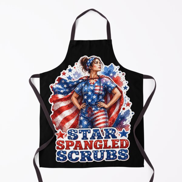 Item preview, Star Spangled Scrubs Patriotic Nurse Hero USA designed and sold by No Limits T-Shirts.