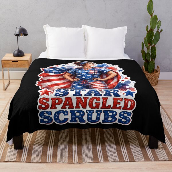 Item preview, Star Spangled Scrubs Patriotic Nurse Hero USA designed and sold by No Limits T-Shirts.